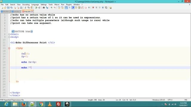 PHP 7 echo and print Statements #part3 смотреть онлайн