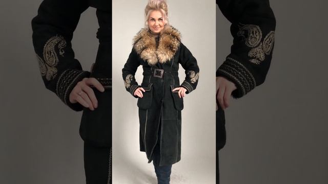 Дубленка женская длинная всего за 5500 ₽ в очень хорошем состоянии дл.110 см, р.46-48 /11434/ смотреть онлайн