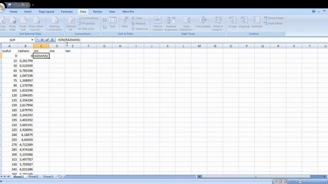 FUNGSI TRIGONOMETRI PADA MICROSOFT EXCEL смотреть онлайн