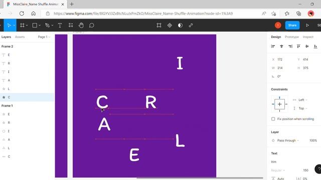 Create Name Shuffle Animation on Figma смотреть онлайн