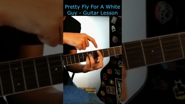 Pretty Fly For A White Guy Guitar Lesson #shorts смотреть онлайн