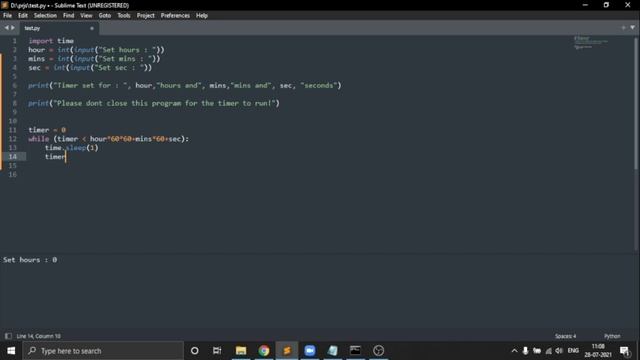 How to make a timer in python. смотреть онлайн