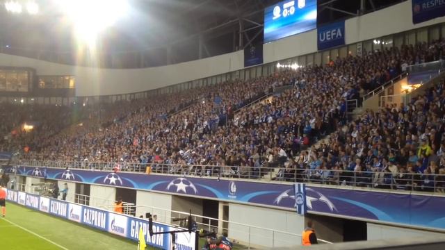 KAA Gent - Olympique Lyon (CL hymne/Atmosphere during the Champions League game 16/09/2015) смотреть онлайн