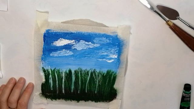 DIY Как нарисовать акрилом картину/Лавандовое Лето/Acrylic Painting on Canvas Step by Step/ASMR смотреть онлайн