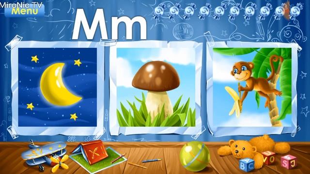 English for kids Учимся писать буквы и угадываем слова на буквы K, L, M, N смотреть онлайн