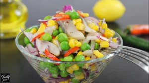 ЗАКУСОЧНЫЙ САЛАТ за 5 минут! Понравится Всем и Готовится Быстро!