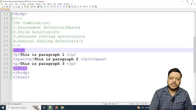 CSS Combinators Tutorial | CSS Selectors | Descendant Selector | Child Selectors | CSS | CSS3 смотреть онлайн