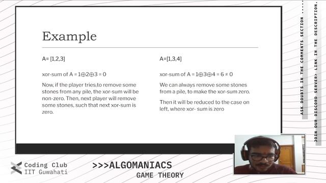 Game Theory | Advanced Track - 1 | Algomaniacs | Coding Club IIT Guwahati смотреть онлайн