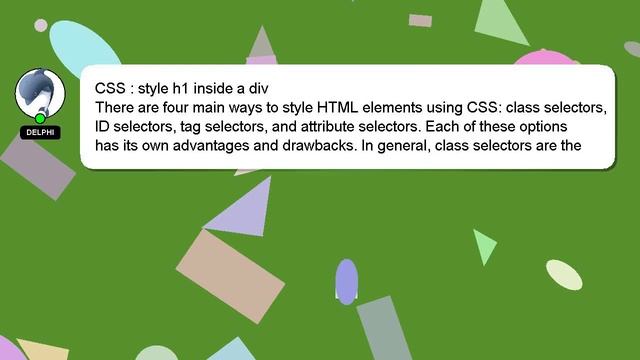 CSS : style h1 inside a div смотреть онлайн