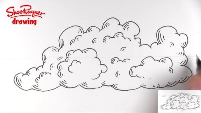 How to draw clouds - Easy Step-by-Step for Beginners смотреть онлайн