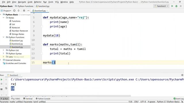 Python Functions | Default Parameter | Return Keyword | #17 Python Tamil Tutorial for Beginners смотреть онлайн