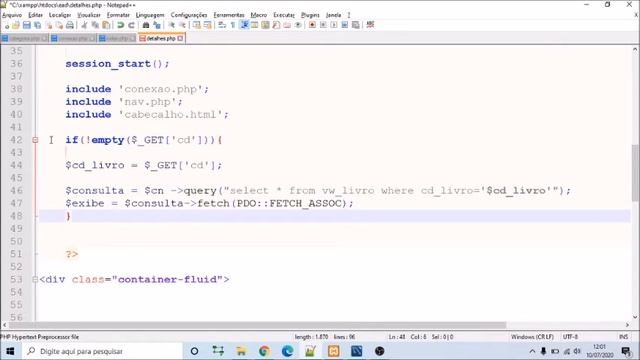 Aula 40 - Finalizando detalhes.php смотреть онлайн