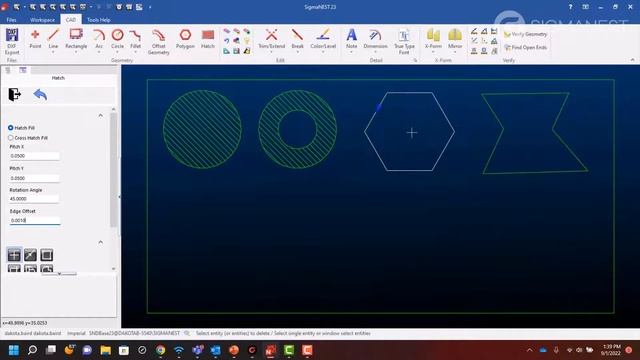 SigmaNEST 23 - Hatch File Geometry смотреть онлайн