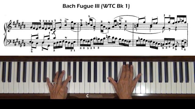 Bach Fugue No. 3 in C-sharp Major BWV 848 (WTC Bk 1) Piano Tutorial смотреть онлайн