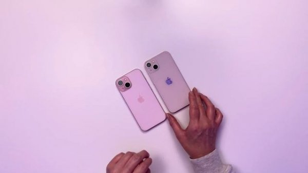 Pink iPhone 15, Apple Watch Series 9, and iPhone 13