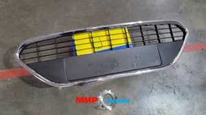 Ford Focus 2 рестайлинг решетка в передний бампер черная с хромом Форд Фокус. МирКузова