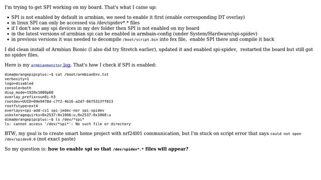 How to enable SPI on Orange PI PC+ in Armbian? смотреть онлайн