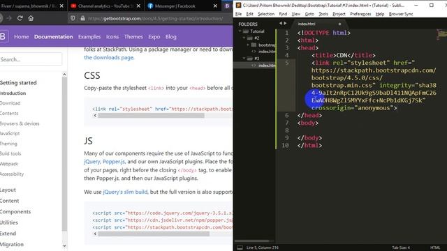 Bootstrap Tutorial [#3] | Bootstrap Install(Online) смотреть онлайн