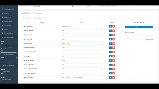 CWP Hosting Centos Web Panel PHP Ayarlarını Güncelleme смотреть онлайн