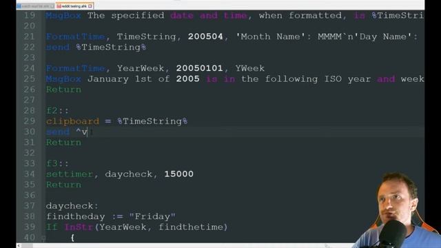 AutoHotkey Intro 16 - Formattime and built in Time Variables - Get Time and Date смотреть онлайн