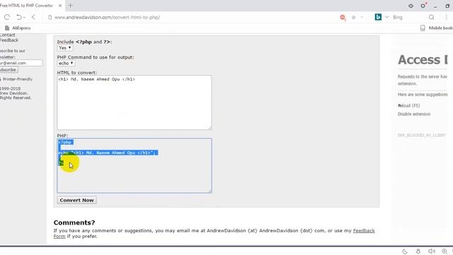 How to Convert HTML to PHP in Online for Beginner смотреть онлайн