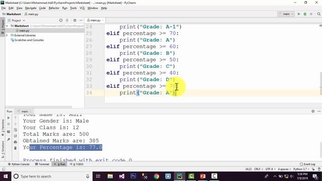 CREATING STUDENT MARKSHEET APPLICATION IN PYTHON (URDU / HINDI) смотреть онлайн
