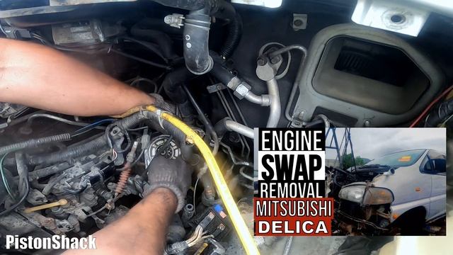 JDM MITSUBISHI DELICA L400 TRANSMISSION REMOVAL IN DETAILS | ASIN 8980