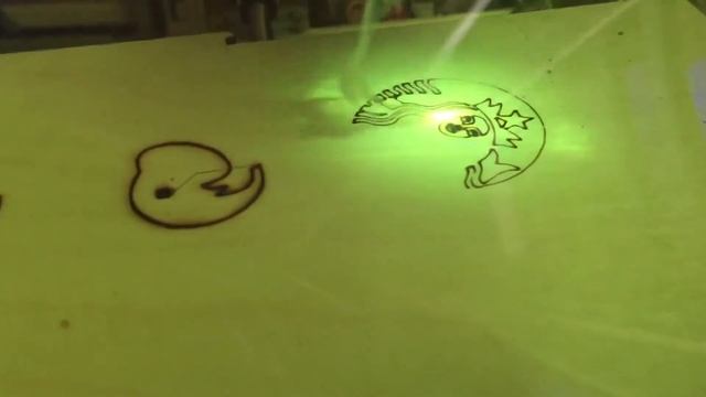 Гравировка на фанере. Лазер 5.5 вт