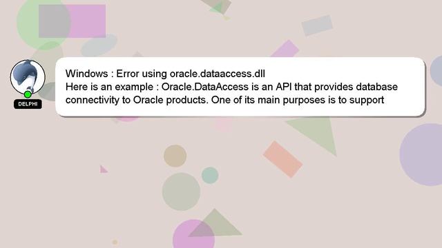 Windows : Error using oracle.dataaccess.dll смотреть онлайн