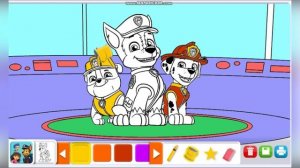 Раскраска Щенячий патруль.Раскраска для детей интерактивная.