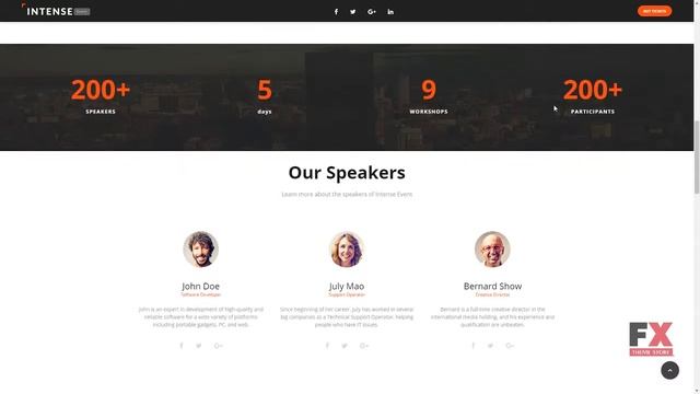 Intense - Event Planner HTML5 Landing Page Template TMT | Free Templa смотреть онлайн