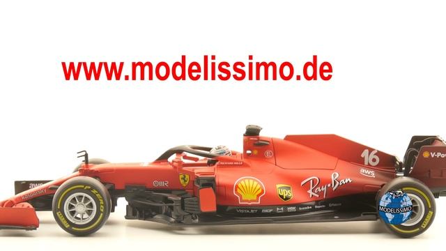 Modelissimo: Bburago Ferrari SF21 F1 2021 Leclerc 1/18 смотреть онлайн