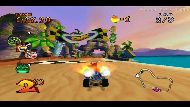 Best Settings Crash Nitro Kart AetherSX2