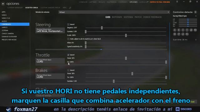 Como Configurar HORI Racing Wheel Apex (HORI RWA) - Setup 2019 // (Assetto Corsa PC)
