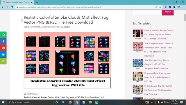 Realistic Colorful Smoke Clouds Mist Effect Fog Vector PNG & PSD File Free Download смотреть онлайн