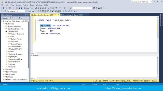PRIMARY KEY in SQL Server смотреть онлайн
