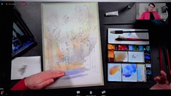 Artist Igor Sava Watercolor ZOOM Workshop Игорь Сава