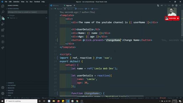 105. Create methods in the composition API - Vuejs 3 | Vue 3. смотреть онлайн