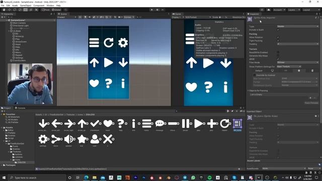 Improving 2D sprites performance in Unity - Sprite packing (Sprite Atlas) ! смотреть онлайн