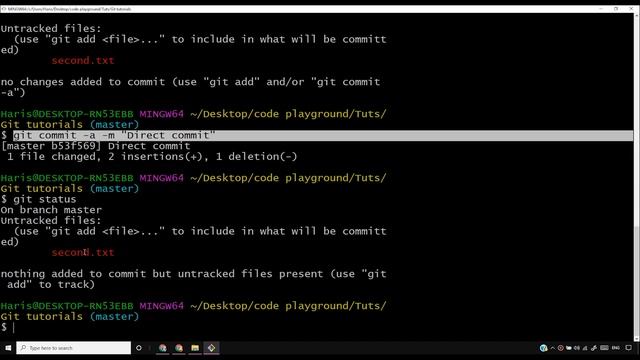 Git: Skipping The Staging Area | Git Tutorials #9 смотреть онлайн