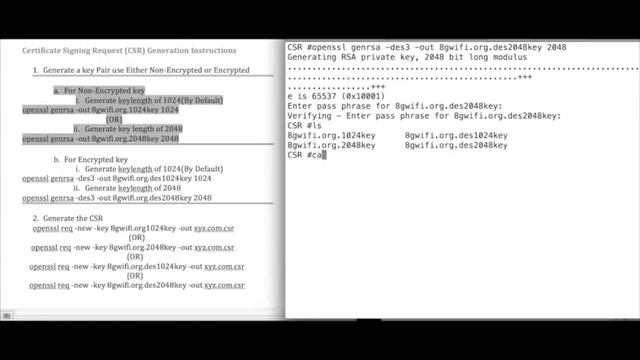 Openssl Certificate Signing Request CSR Generation Instructions смотреть онлайн