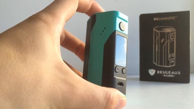Wismec Reuleaux RX200S в необычной расцветке Black/Cyan с Gearbest. смотреть онлайн