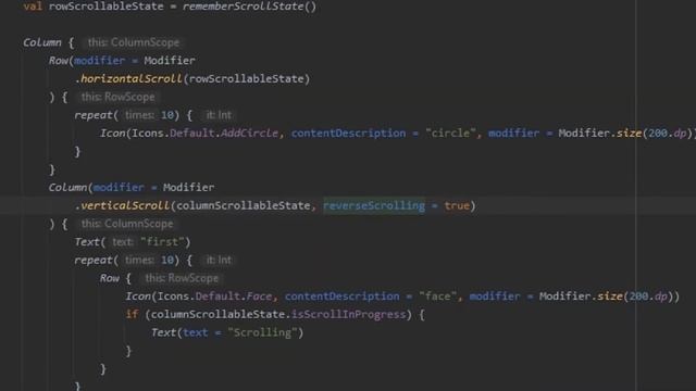 Scroll with Column and Row Jetpack Compose смотреть онлайн