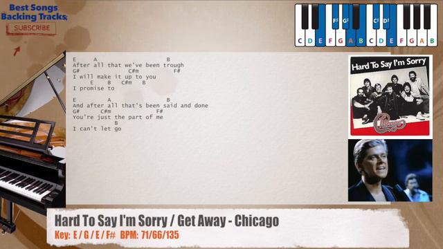 🎹 Hard To Say I'm Sorry - Chicago Piano Backing Track with chords and lyrics смотреть онлайн
