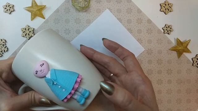Мастер-класс: Девочка на кружке из полимерной глины FIMO/polymer clay tutorial смотреть онлайн