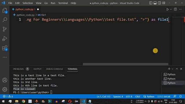 Python Tutorial #34 - with open Syntax to Read File in Python (File Handling) смотреть онлайн