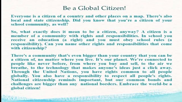 Week 8 - Global Citizenship- BGU смотреть онлайн