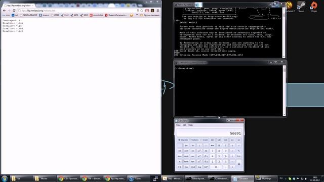 Retrieving file from FTP-server using Telnet смотреть онлайн