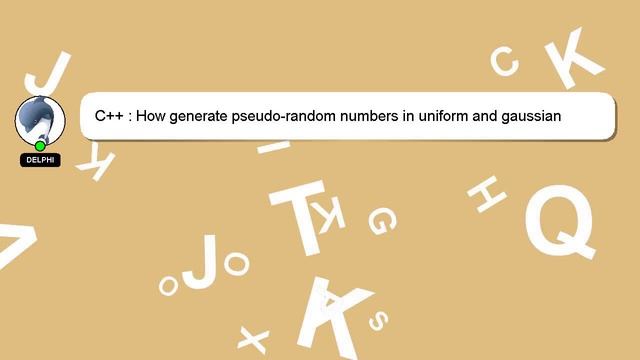 C++ : How generate pseudo-random numbers in uniform and gaussian distribution without float/double смотреть онлайн