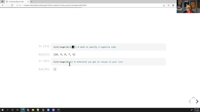 Stats 21 - 2022-01-14 - Week 2 Friday - Flow Control in Python, and lists смотреть онлайн